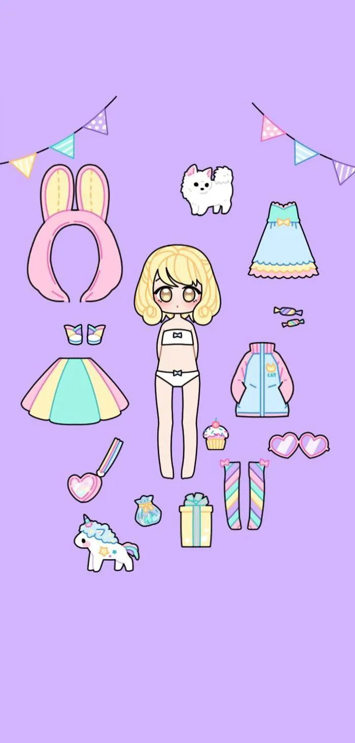 Hình cắt dán | Mẫu búp bê, Búp bê giấy chibi cute, Ảnh búp bê giấy