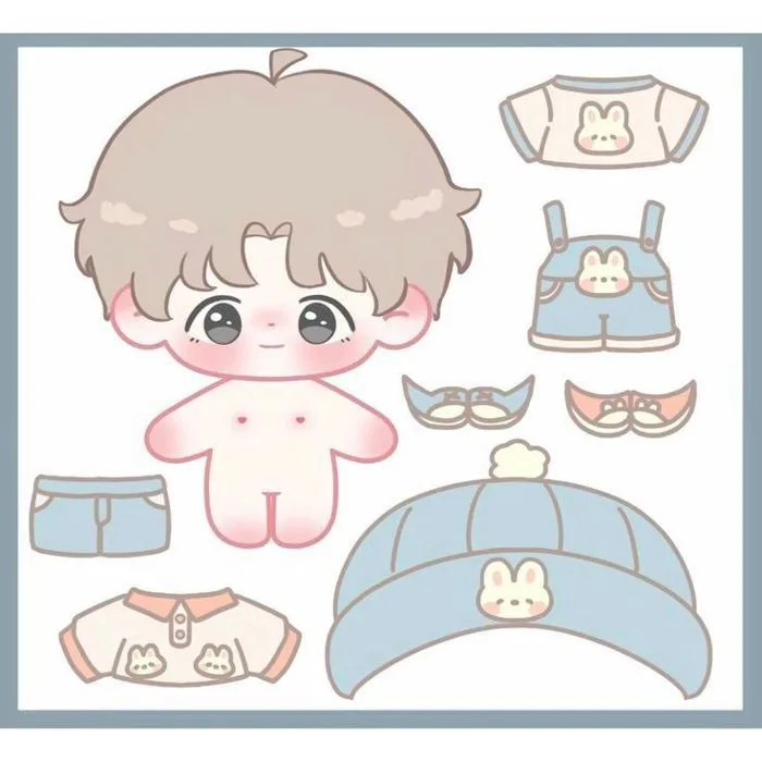 [DIY] Búp bê giấy (paper doll) thay đồ thời trang đồ chơi cắt thủ công cho  bé