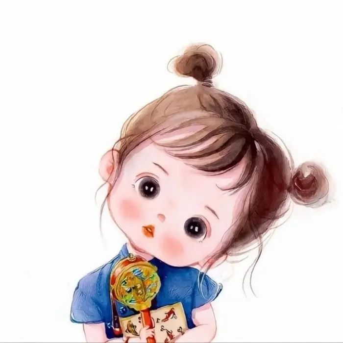Ảnh con gái chibi dễ thương mang vẻ ngọt ngào tinh nghịch