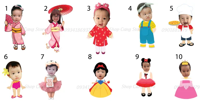 Top 20 mẫu hình chibi bé gái mới nhất hiện nay - Shop Cưng