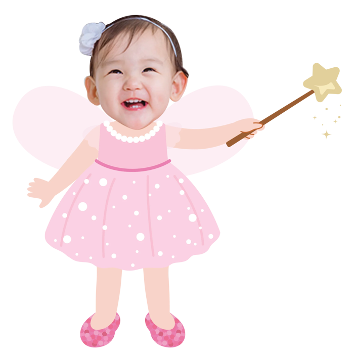Chibi bé gái Chủ đề nàng tiên - mẫu 2