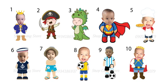 Top 10 mẫu thiết kế chibi đẹp nhất dành cho bé trai - Trang trí sinh nhật  Shop Cưng