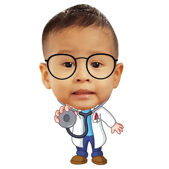 Chibi bé trai bác sĩ - Cát Decor Trang trí Đà Nẵng
