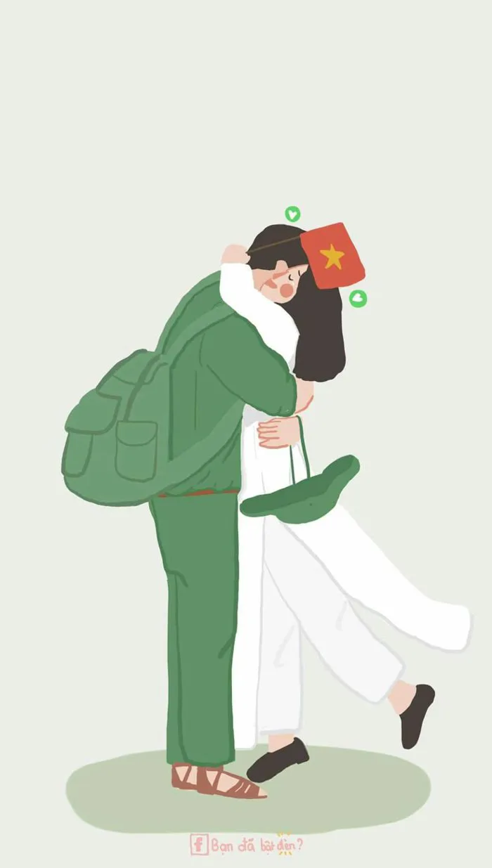 Chú bộ đội chibi | Bộ đội và hậu phương, Hình các cặp đôi, Hình ảnh