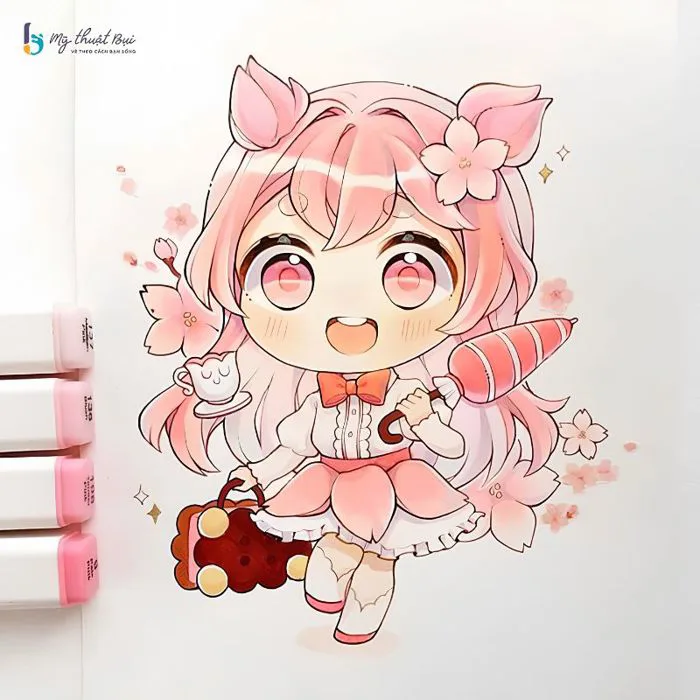 300 mẫu tranh vẽ hình chibi cute nam, nữ cực dễ thương | Mỹ Thuật Bụi | Mỹ  Thuật Bụi