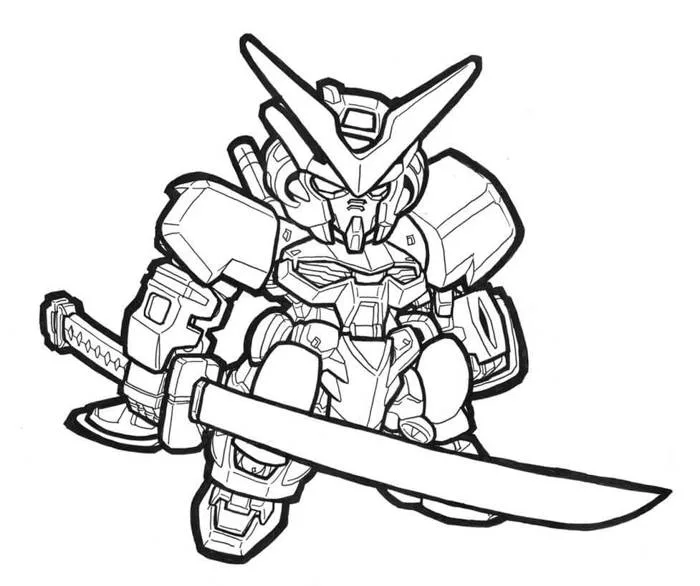 Tô màu Gundam Chibi - Trang Tô Màu Cho Bé