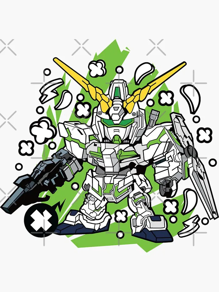 Chibi Gundam Unicorn Green