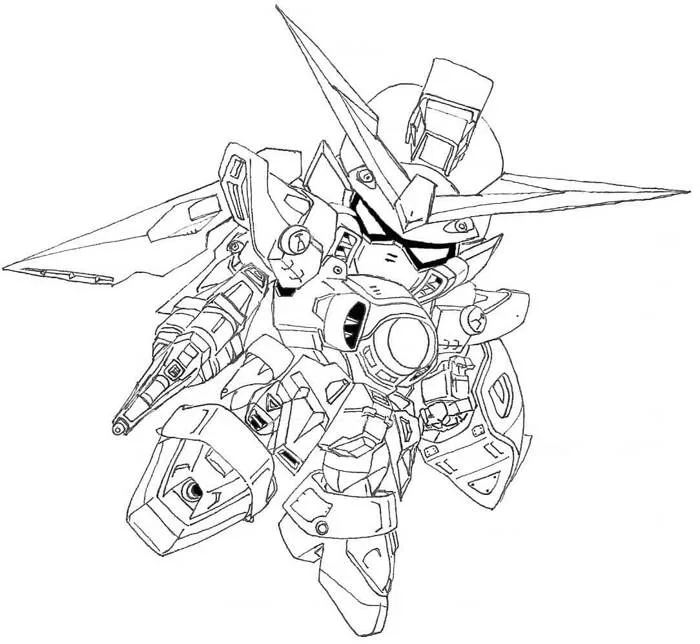 Tô màu Chibi Gundam - Trang Tô Màu Cho Bé