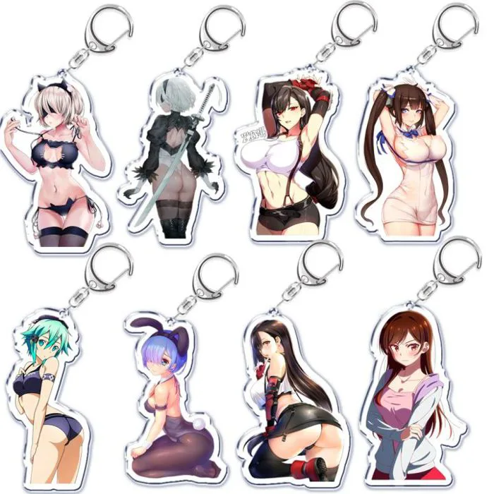 Móc khoá Kawaii Waifu Hentai Girls Acrylic Keychain for Accessories Bag  Manga Anime | Lazada Việt Nam