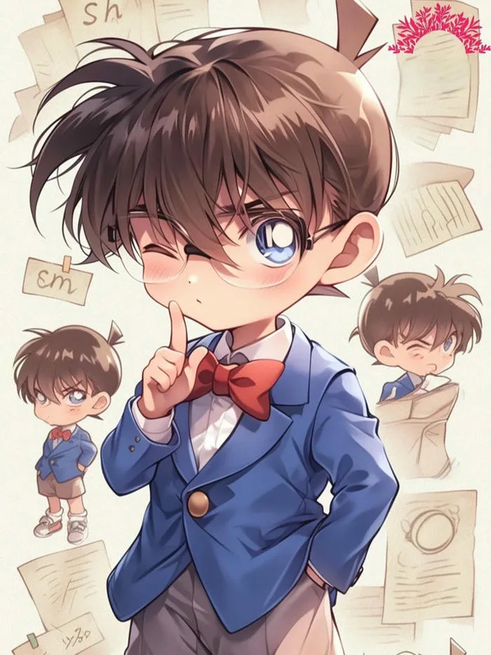 90+ Ảnh Conan chibi cute, đáng yêu hết nấc cho fan thám tử