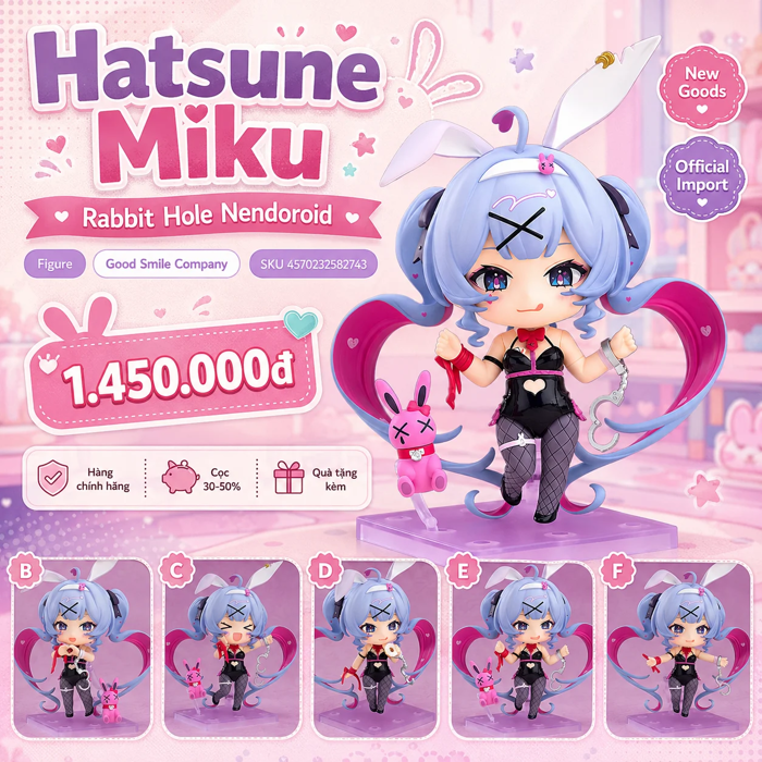 Mô Hình Chibi Nendoroid Hatsune Miku Phiên Bản Rabbit Hole Vocaloid Ch -  Neko Chin Shop - Mô Hình, Phụ Kiện, Thẻ Bài Anime Chính Hãng
