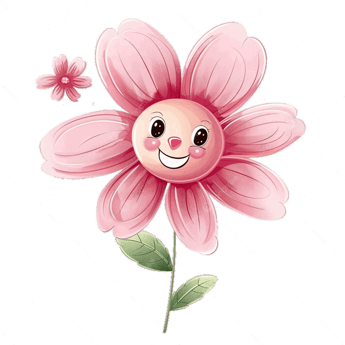 Hình ảnh Nhân Vật Hoạt Hình Dễ Thương Với Bông Hoa Màu Hồng PNG , Nhân Vật  Hoạt Hình, Hoa Hồng, Nụ Cười PNG trong suốt và Vector để tải xuống miễn
