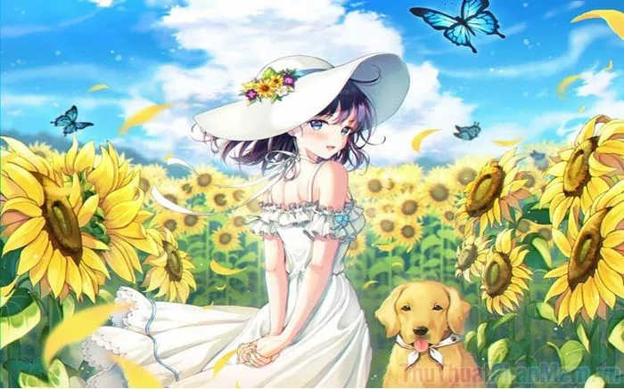 Những hình ảnh hoa Hướng Dương chibi dễ thương và đẹp nhất