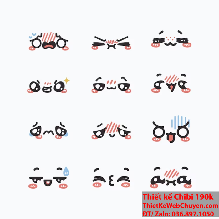 Gương mặt khuôn mặt chibi, THIẾT KẾ 190K CUTE ĐÁNG YÊU