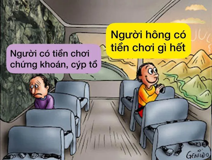 Dân mạng chế ảnh hài hước về tình cảnh lao dốc của chứng khoán và tiền số |  Báo Dân trí