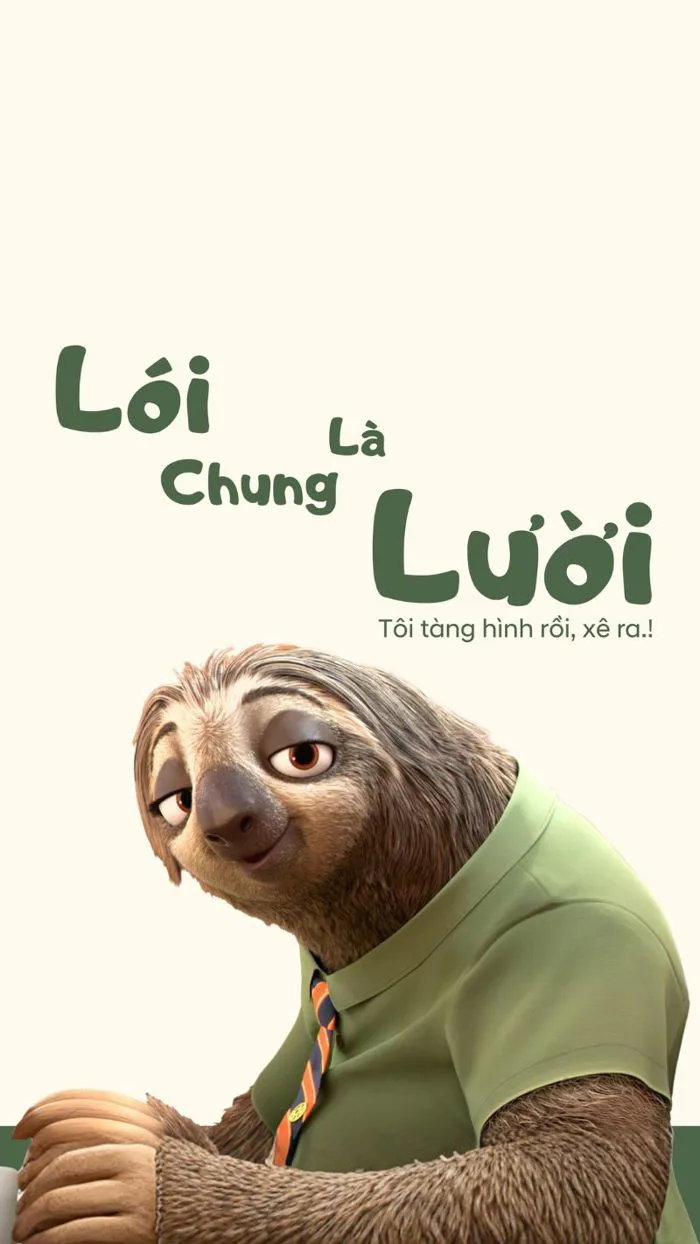 100+ meme con lười Flash Zootopia hot trend hình nền cho dân văn phòng