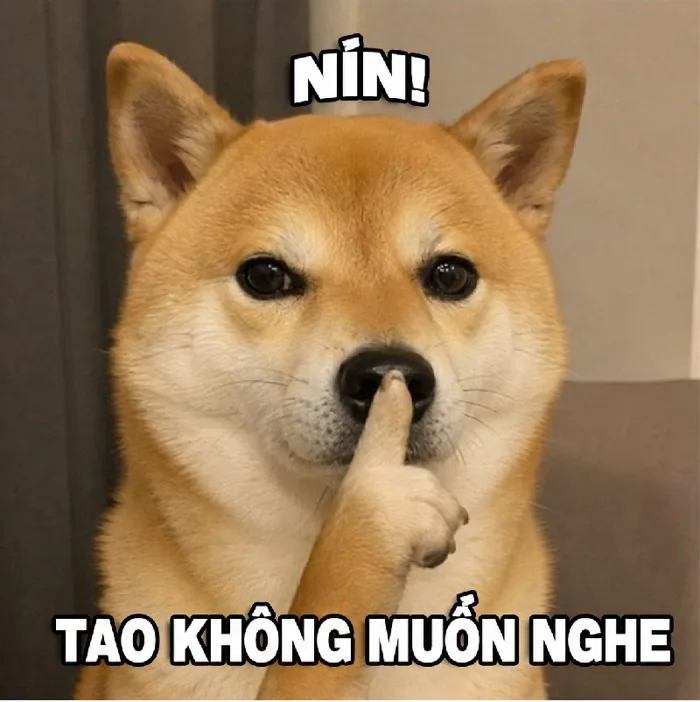 200+ Meme NÍN - Ảnh chế biểu cảm NÍN, thua thì Nín mỏ