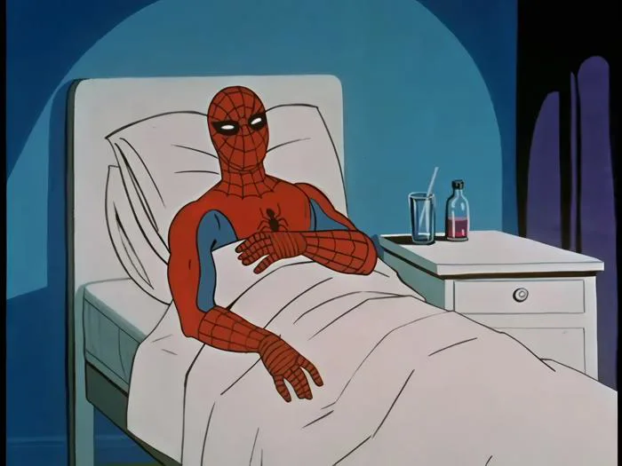 Yêu cầu--Spider-Man trên giường bệnh : r/MemeRestoration