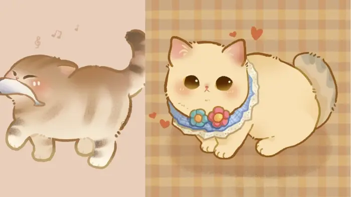 Top những ảnh mèo cute chibi đáng yêu không thể cưỡng