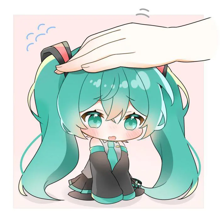 Miku chibi vuốt đầu : r/hatsune