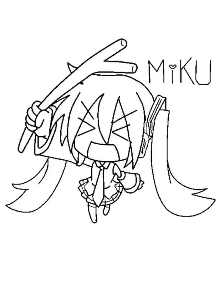 Tô Màu Hatsune Miku - Tranh Tô Màu Cho Bé