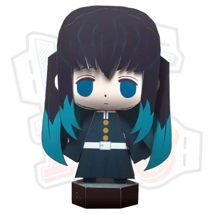 Mô hình giấy Anime Chibi Muichiro Tokito - Demon Slayer (Kimetsu no Yaiba)  + kit mô hình hộp trang trí Kit In Trên Giấy A4 160Gsm Mực Dầu Không Phai &  Kháng