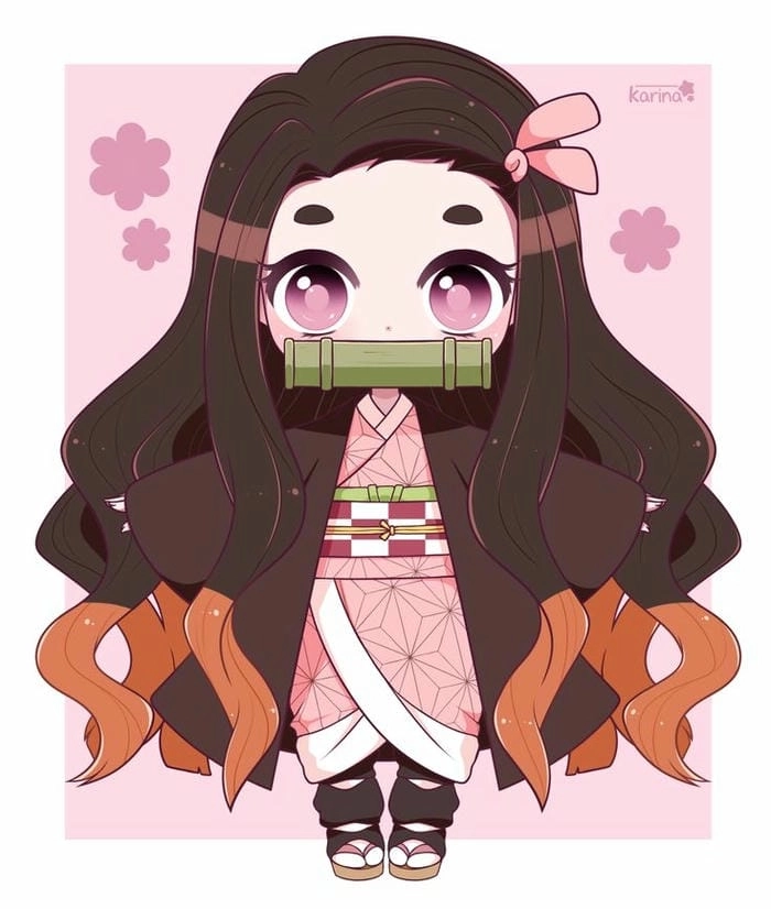 Bộ sưu tập hình ảnh Nezuko chibi cực dễ thương đáng yêu