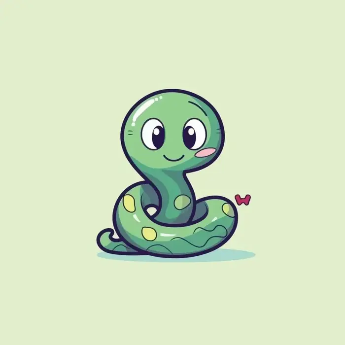 Tuyển chọn bộ ảnh rắn chibi dễ thương cute đáng yêu