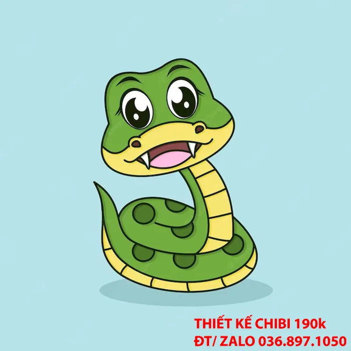 MẪU THIẾT KẾ LOGO CHIBI CON RẮN