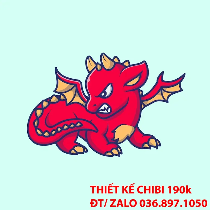 MẪU THIẾT KẾ LOGO CHIBI CON RỒNG