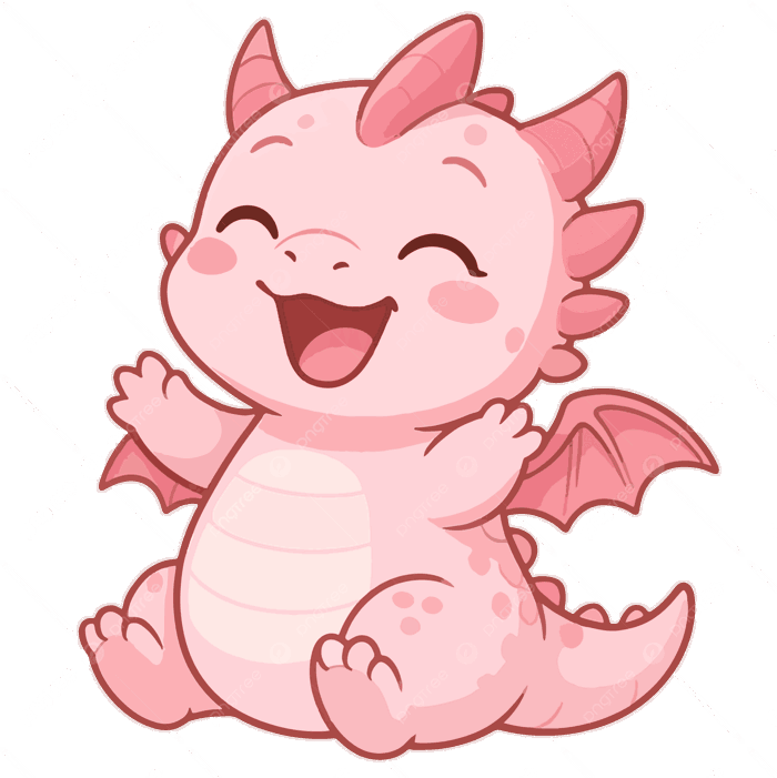 Hình ảnh Rồng Hồng Dễ Thương Chibi Vector Nhỏ PNG , Clipart Rồng, Clipart  Màu Hồng, Chú Rồng Nhỏ Dễ Thương đang Ngồi Trên Sách Và đọc Sách PNG và  Vector với