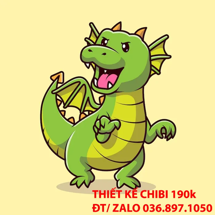 MẪU THIẾT KẾ LOGO CHIBI CON RỒNG