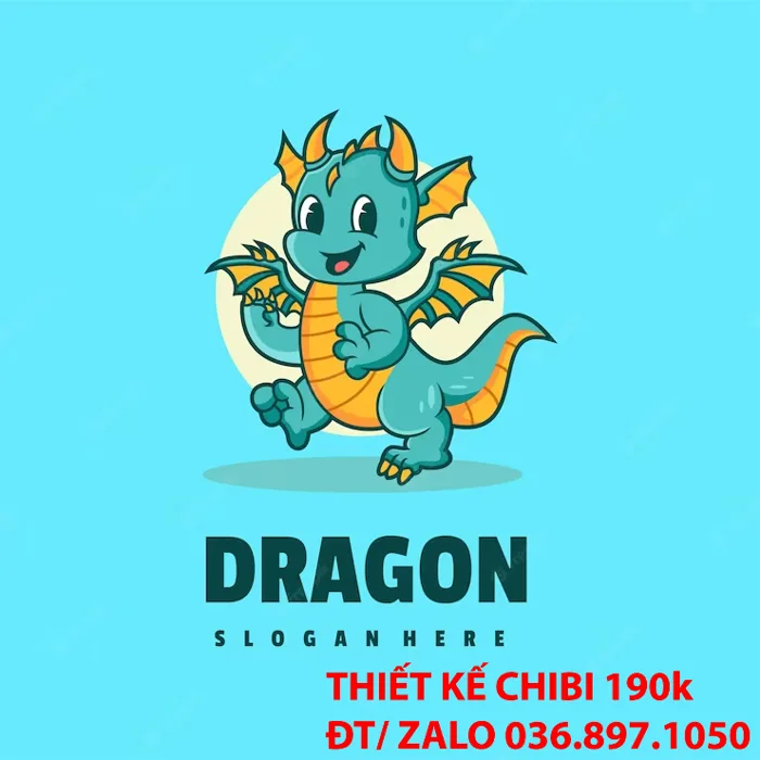MẪU THIẾT KẾ LOGO CHIBI CON RỒNG