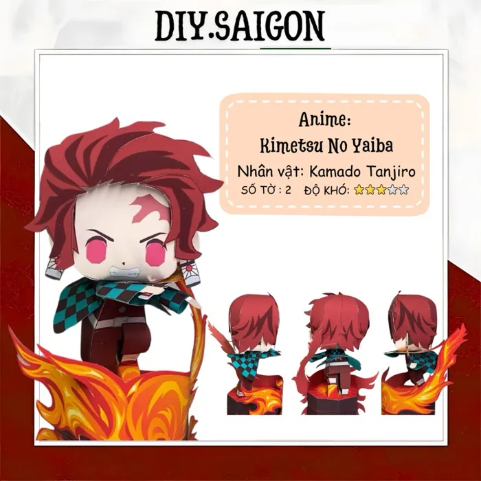 Kimetsu No Yaiba] - Mô hình giấy Anime Chibi Kamado Tanjiro | Shopee Việt  Nam