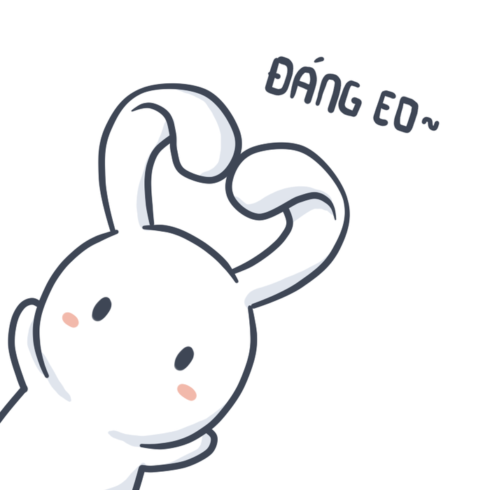 Hình thỏ chibi dễ thương và đáng yêu