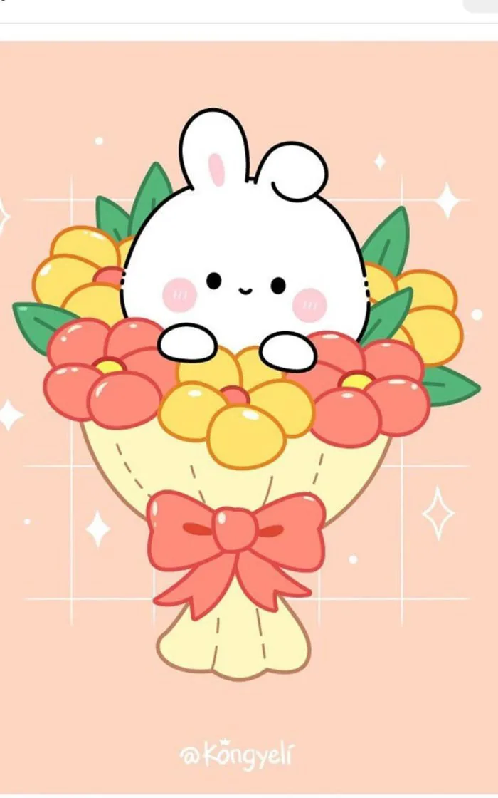 Top hình ảnh thỏ chibi cute làm avatar và ảnh nền cực xinh