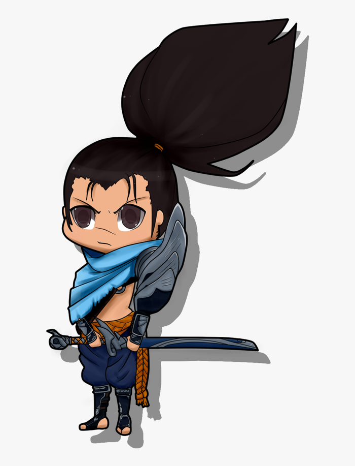 Chibi Yasuo - League Of Legends Yasuo Cartoon, HD Png Download - kindpng