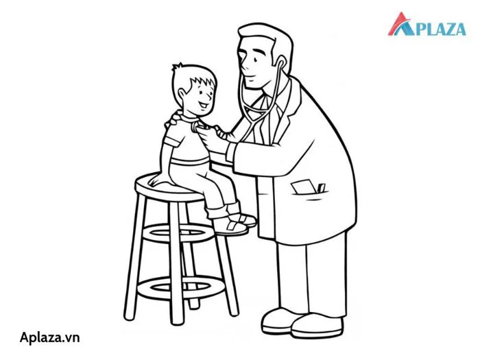 Khám phá bộ tranh tô màu bác sĩ cho bé - Aplaza