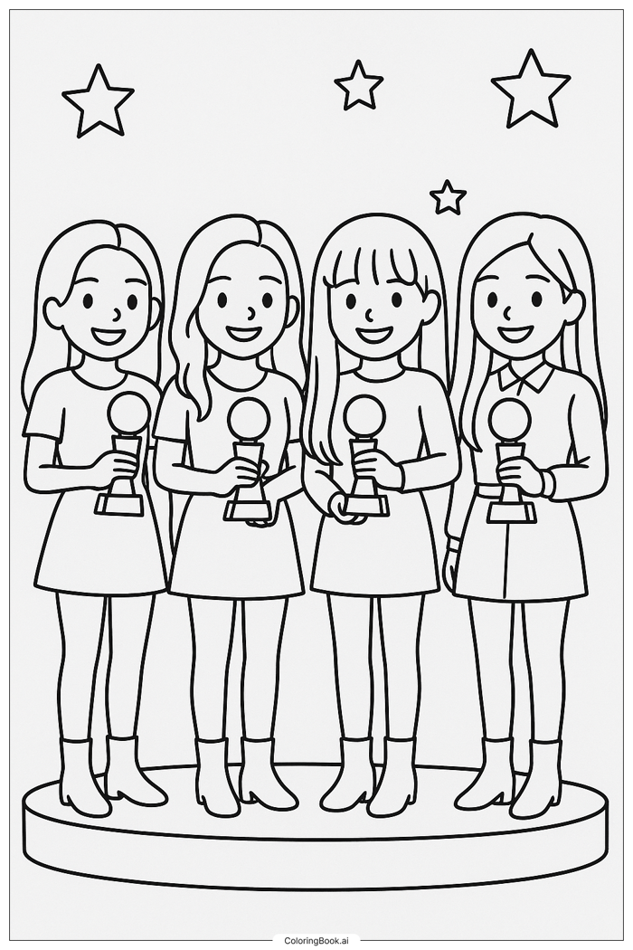 43 trang tô màu Blackpink (PDF và PNG miễn phí)