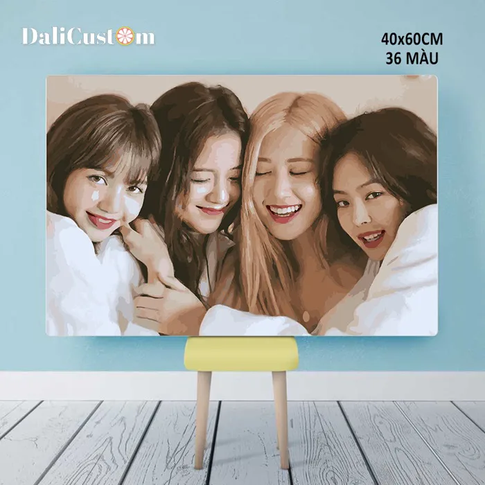 Tranh tô màu số hóa Blackpink căng khung sẵn 32-36 màu | Shopee Việt Nam