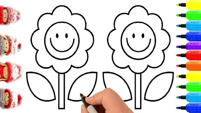Tranh tô màu bông hoa dành cho các bé mới tập tô - Phú Long Blog