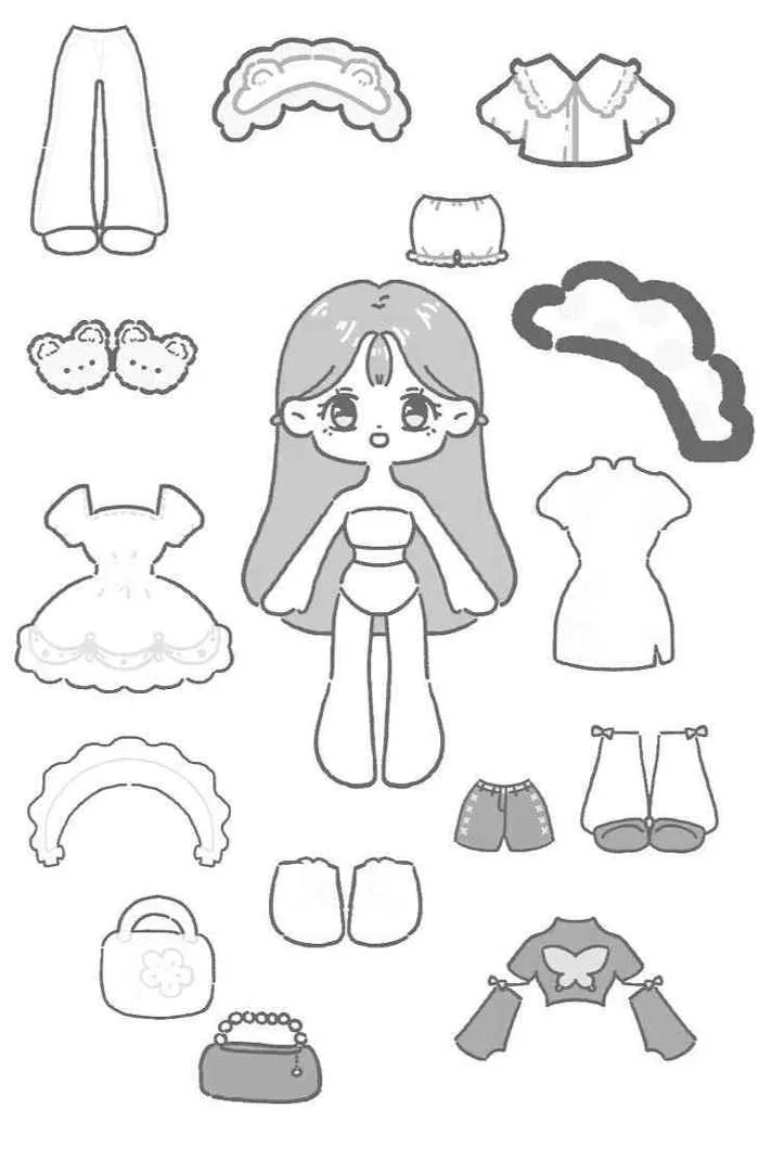 635+ Tranh Tô Màu Búp Bê Giấy Cute Nhiều Trang Phục - Thưởng Thức Âm Nhạc  Hello - Trung Tâm Hello