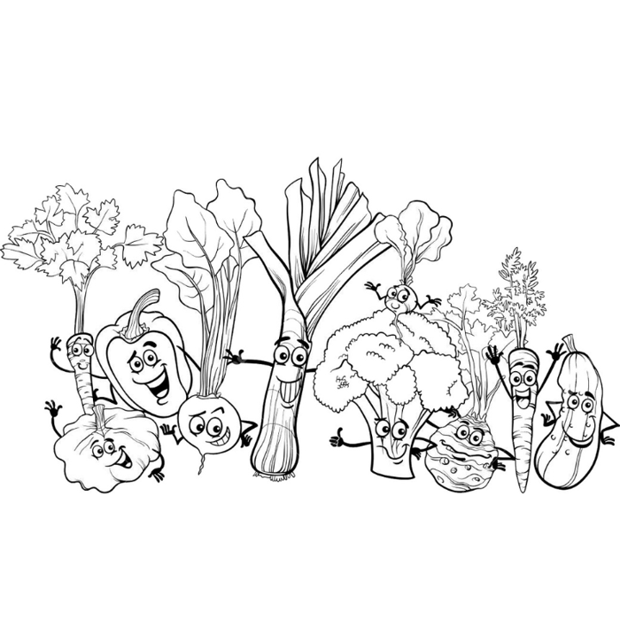 Tranh Tô Màu Rau Củ Quả - Nghệ Thuật Gắn Kết Với ​​Thiên Nhiên - Tô màu  trực tuyến