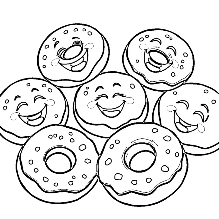 77+ Tranh tô màu bánh donut đáng yêu tải miễn phí ngay