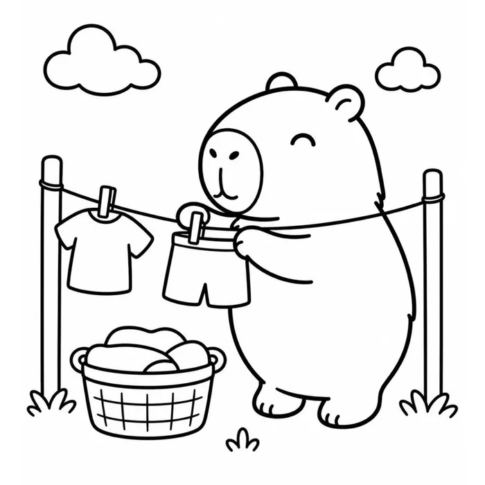 Tranh Tô Màu Hoạt Hình Capybara Cho Bé - Rõ nét, dễ tô. | Shopee Việt Nam