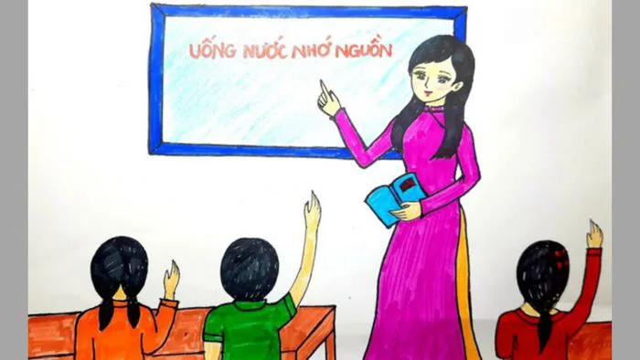 30+ Cách vẽ tranh 20/10 đơn giản tặng bà, tặng mẹ, cô giáo
