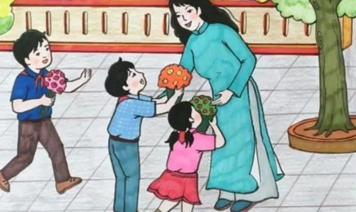 99+ tranh vẽ 20/11 đẹp, đạt giải tri ân thầy cô 2025