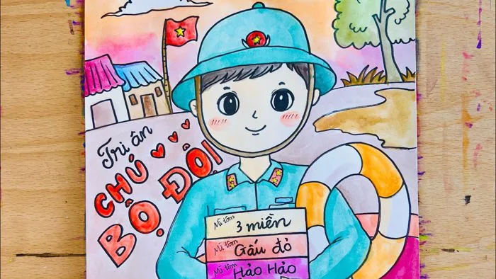 Hướng dẫn vẽ Chú Bộ Đội nhân ngày Quân Đội Nhân Dân Việt Nam 22/12 🇻🇳 |  Trang Babie Artist