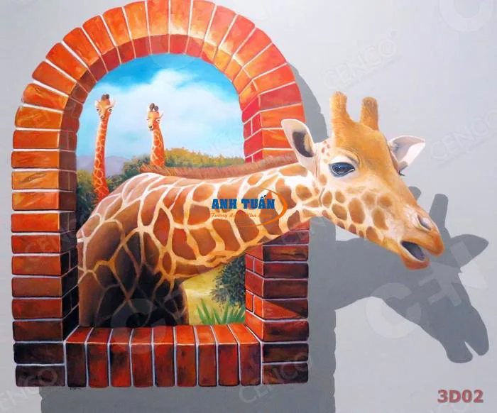 Tranh dán tường 3D 3D02