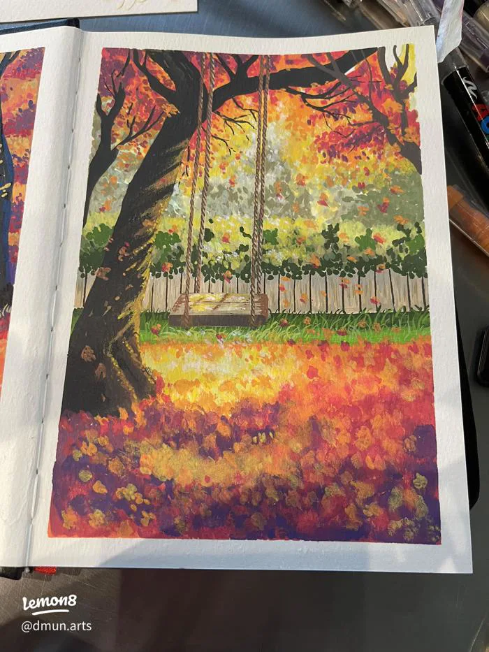 Cách vẽ tranh phong cảnh mùa thu bằng acrylic marker đơn giản (step by step) Cách vẽ tranh phong cảnh mùa thu bằng acrylic marker đơn giản (step by step)